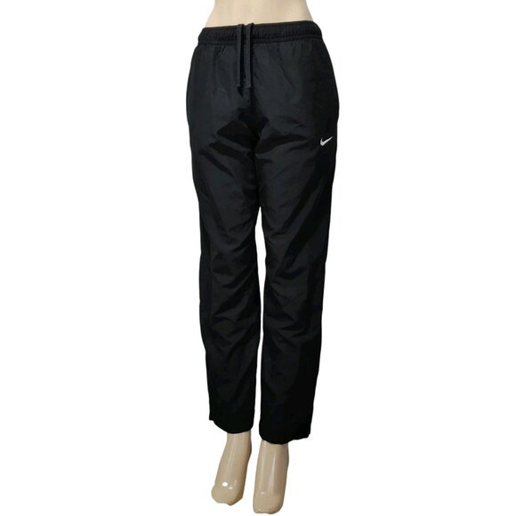 Nike Black Lightweight Track Black Pants Women's Size S - Picture 1 of 11